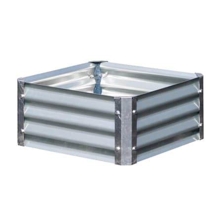 Grillgear Bajo Series 22 x 22 x 10 in. Square Galvanized Metal Planter GR2575958